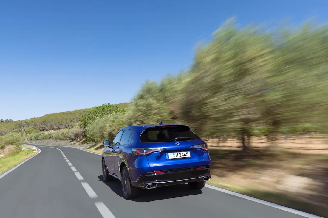 Honda ZR-V (2023) dynamic, rear view Honda ZR-V (2023) dynamic, rear view