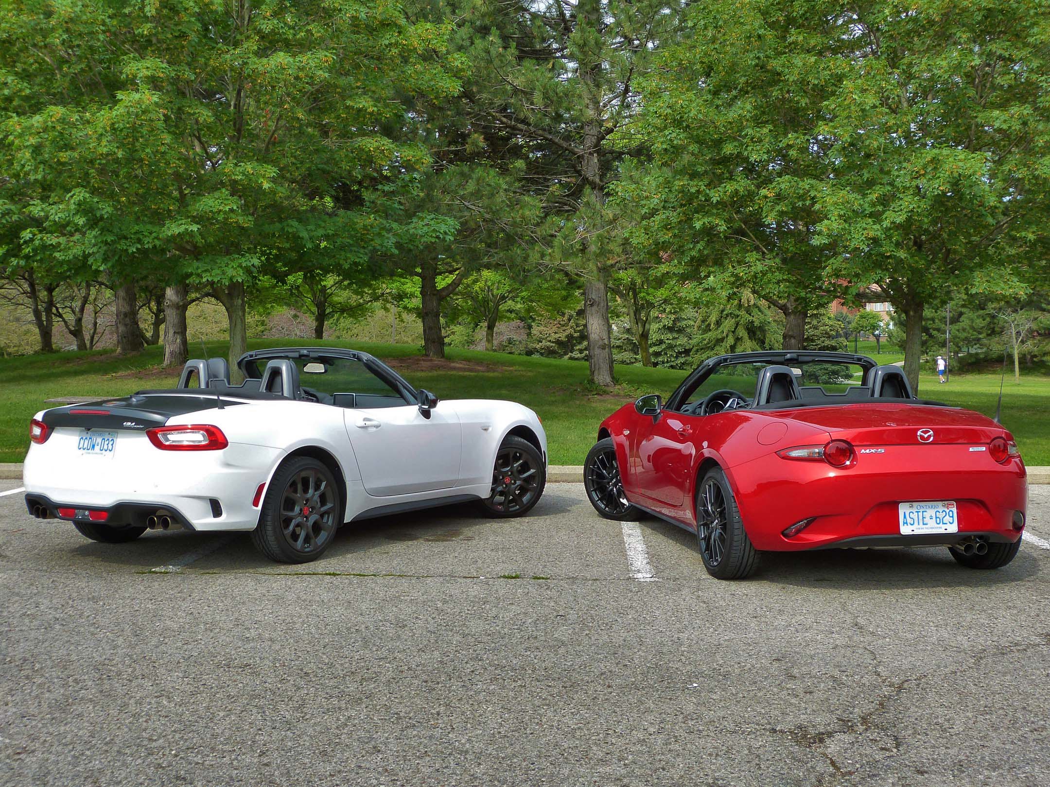 2017 Fiat 124 Spider Abarth and Mazda MX-5 GS Sport Package