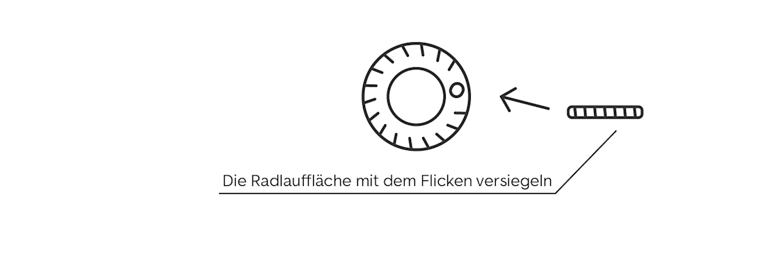 autoreifen flicken - schritt sieben