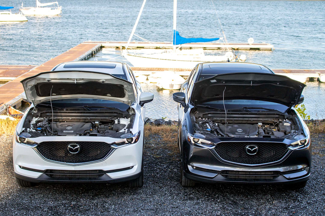 Mazda CX-5 Signature 2.5T vs 2.2D 2019 : match comparatif Image