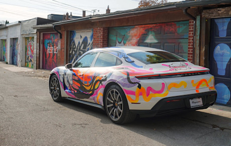 Editorial porsche taycan art battle meaghan claire kehoe 05 jl