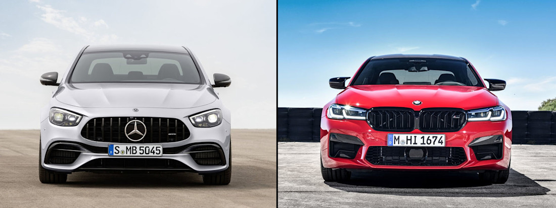 Auf einen Blick: Facelift-Vergleich BMW M5 und Mercedes-AMG E 63