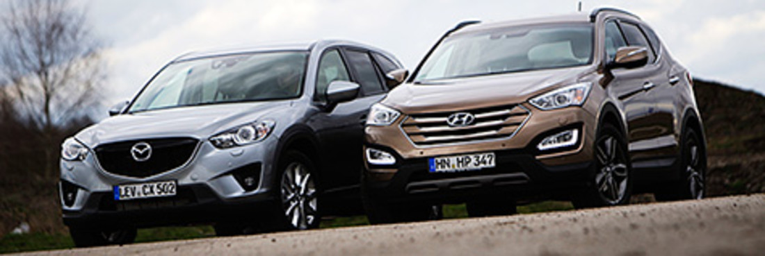 Vergleichstest: Mazda CX-5 vs. Hyundai Santa Fe – Schein oder Sein