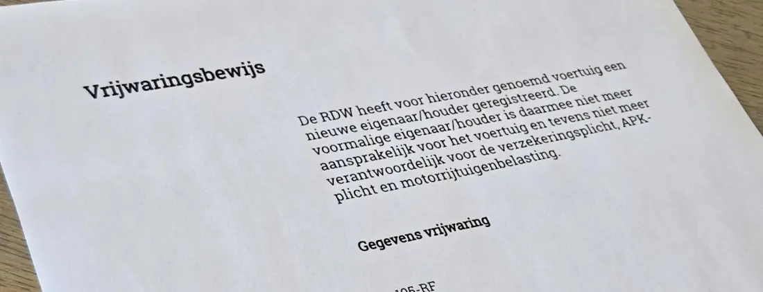 ADV-121 - vrijwaringsbewijs