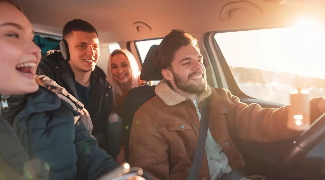 driving a car, people in a car, ride driving a car, people in a car, ride