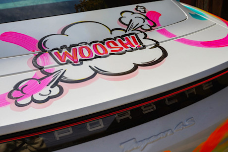 Editorial porsche taycan art battle meaghan claire kehoe 10 jl