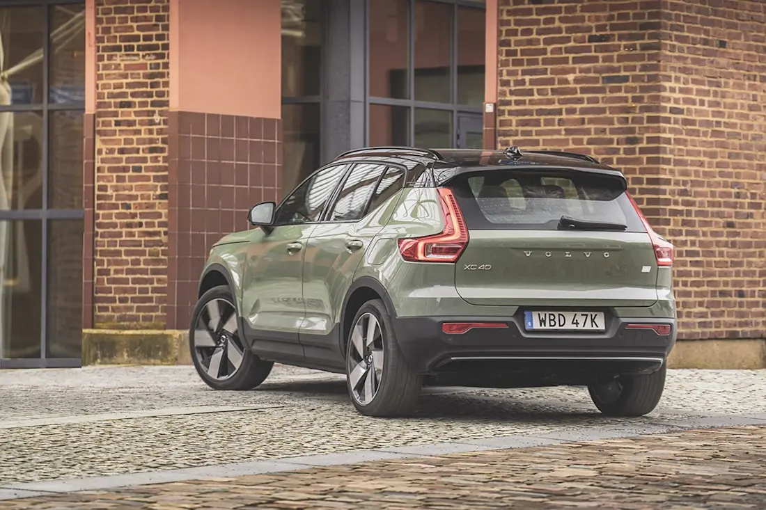 Volvo XC40 Recharge (2023) static, rear view Volvo XC40 Recharge (2023) static, rear view