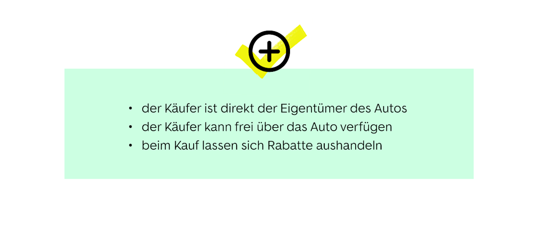 Vorteile des Autokaufs Vorteile des Autokaufs