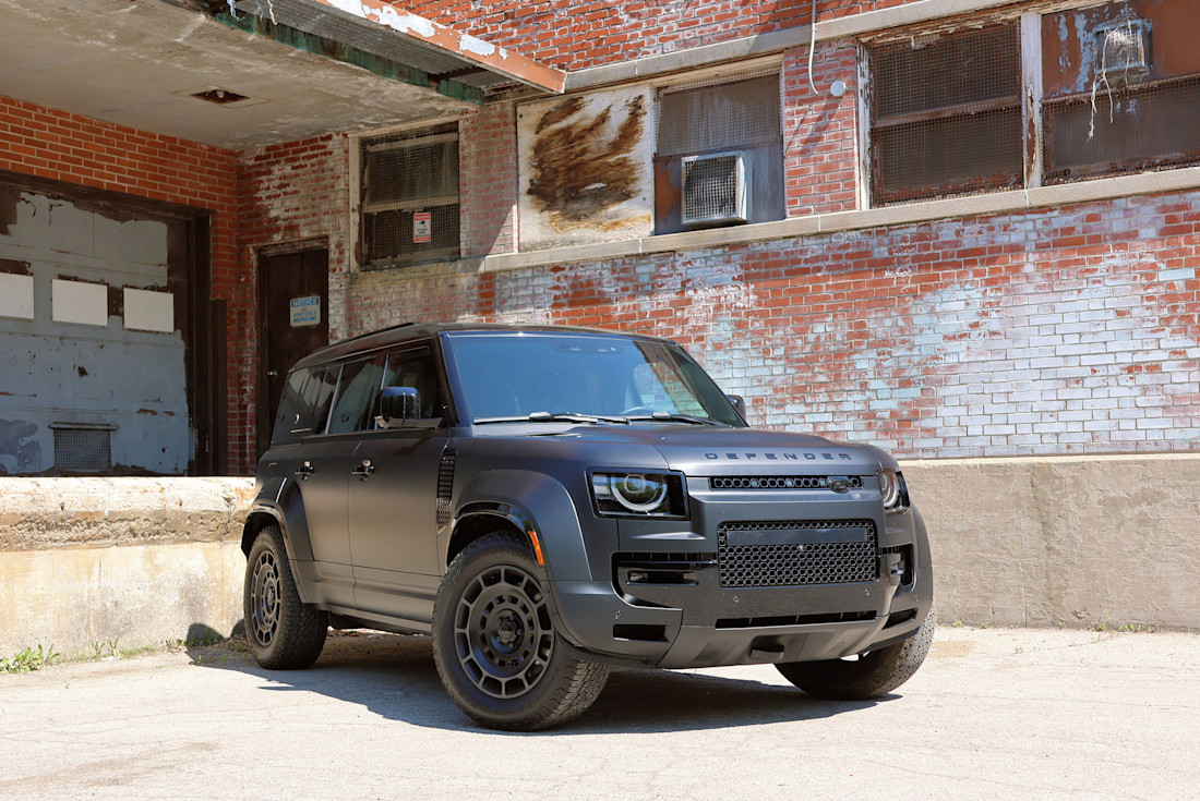2026 Land Rover Defender Octa Review - Exterior - Front 3Q Industrial Angle 2.jpg