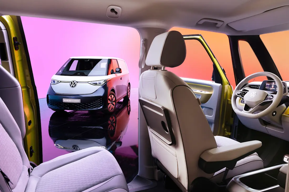 Volkswagen ID.Buzz (2022) interieur, achterbank Volkswagen ID.Buzz (2022) interieur, achterbank