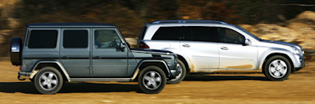Vergleichstest: Mercedes GL320 CDI vs. Mercedes G320 CDI – Zwei im Schlamm