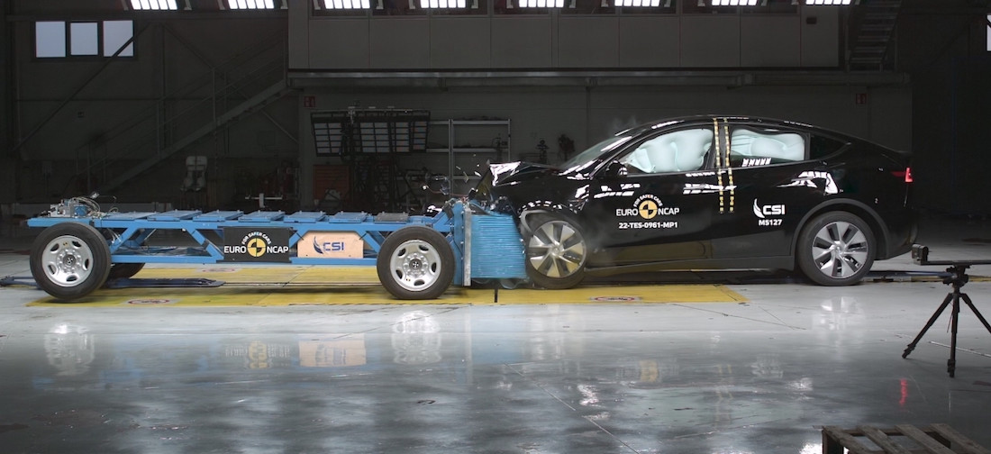 Félicitations du jury : le Tesla Model Y obtient de bons résultats aux crash-tests