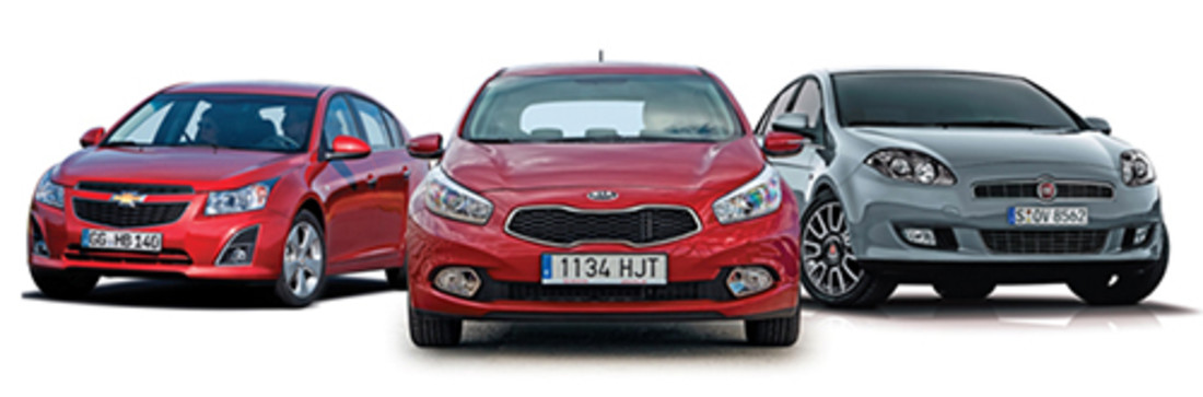 Comparativa: Kia Cee'd Vs Chevrolet Cruze Vs Fiat Bravo – Tres diésel para casi todo