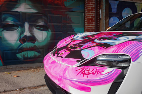 Editorial porsche taycan art battle meaghan claire kehoe 07 jl