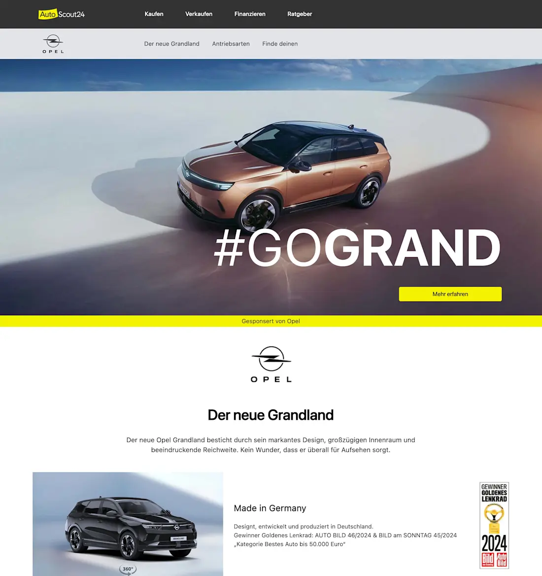 AutoScout24 Brand Hub Opel Key Visual Brand Page AutoScout24 Brand Hub Opel Key Visual Brand Page