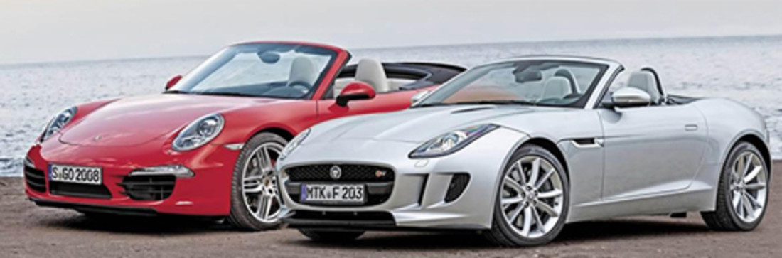 Comparativa: Porsche 911 Carrera Cabrio Vs. Jaguar F-Type 3.0 V6 S – Una exhibición en toda regla