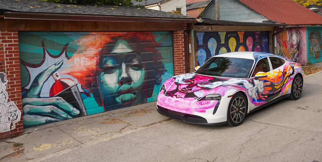 Editorial porsche taycan art battle meaghan claire kehoe 03 jl