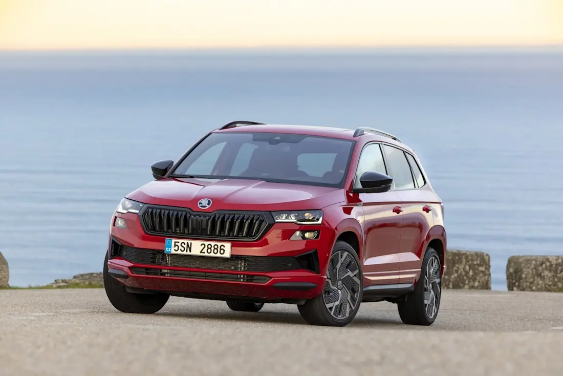 Skoda Karoq (2023) statisch, vooraanzicht Skoda Karoq (2023) statisch, vooraanzicht