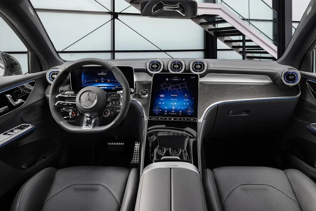  Der Mercedes GLC bietet im direkten vergleich den ältesten Innenraum. Nicht alle Materialien können überzeugen.
