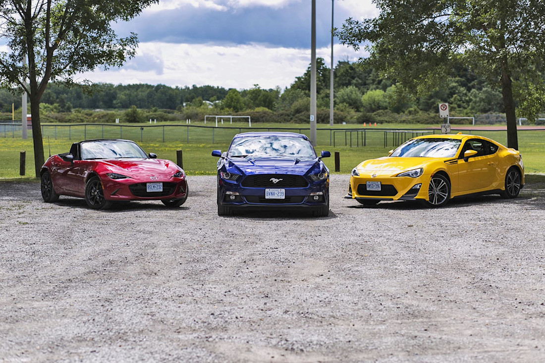 Comparison Test: 2016 Mazda MX-5 vs 2015 Scion FR-S vs 2015 Ford Mustang