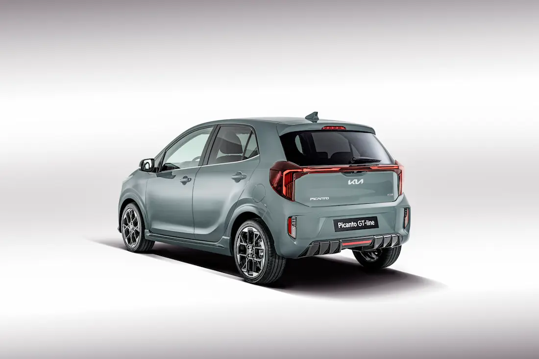 Kia Picanto (2023) static, rear view Kia Picanto (2023) static, rear view