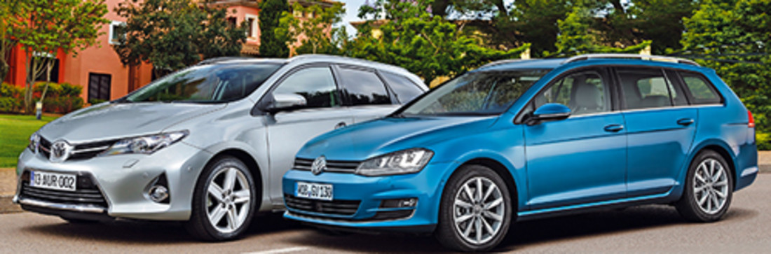 Comparativa: Toyota Auris Touring Sports 120D vs. Volkswagen Golf Variant 1.6 TDI – El año de los compactos familiares