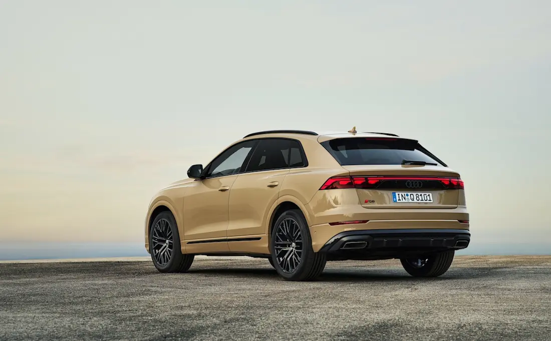 Audi Q8 facelift (2023) static, rear view Audi Q8 facelift (2023) static, rear view