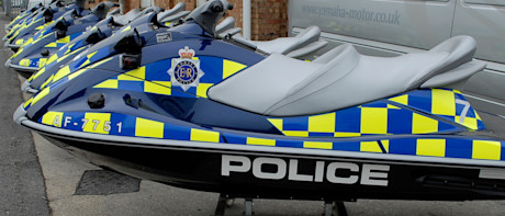 Editorial police jet ski