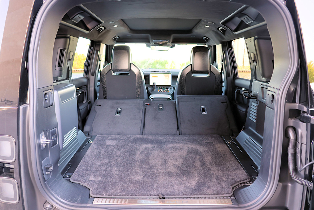 2026 Land Rover Defender Octa Review - Interior - Cargo Seats Down.jpg