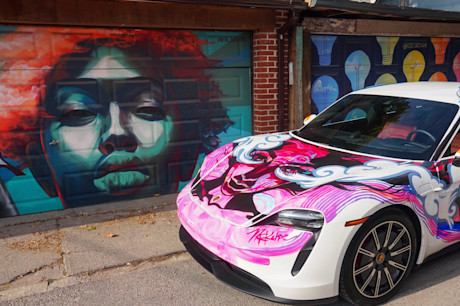 Editorial porsche taycan art battle meaghan claire kehoe 06 jl