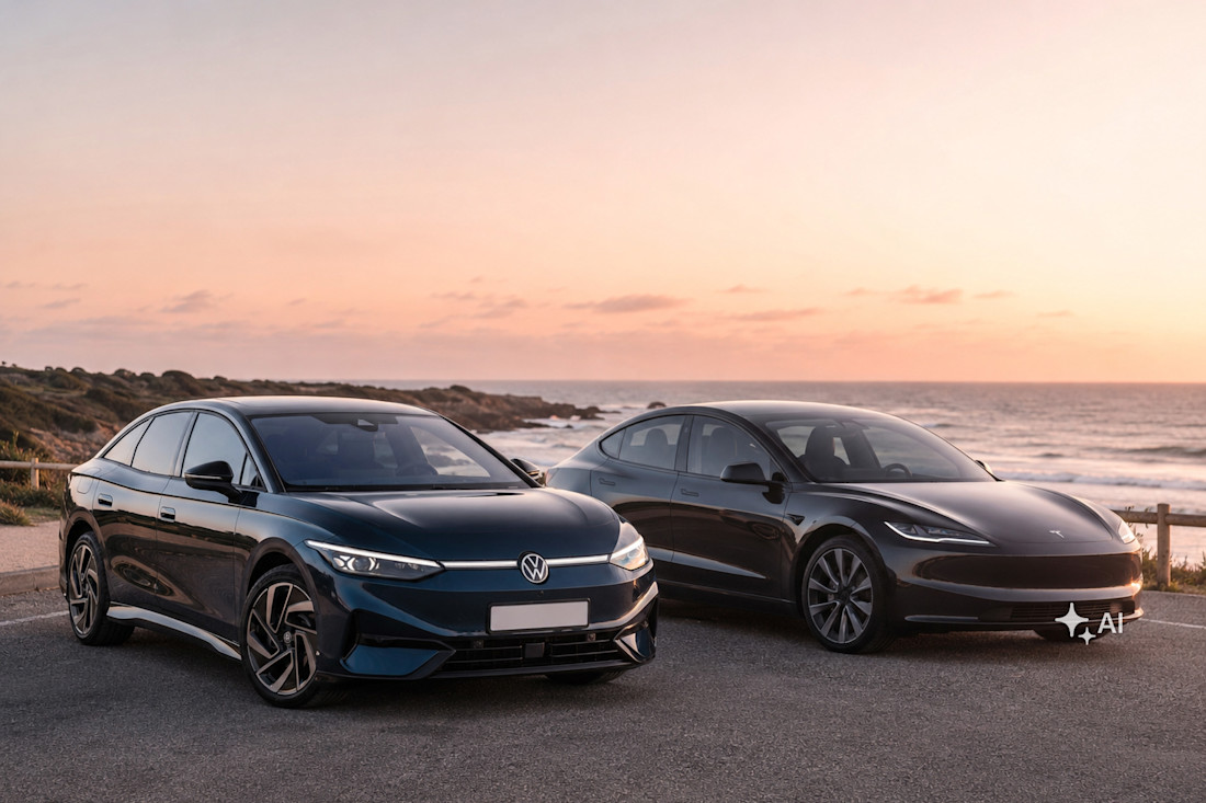 2026 VW ID7 vs Tesla Model 3 Vergleich