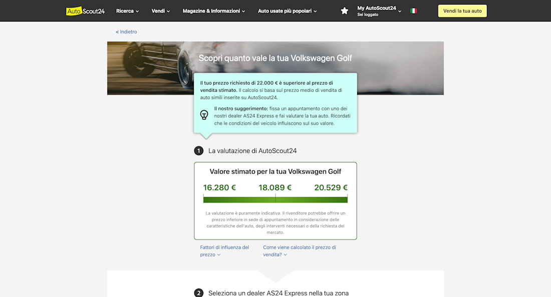 Screenshot 5 annunci AS24