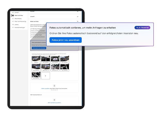 AutoScout24 SmartInserieren Automatische Bildsortierung