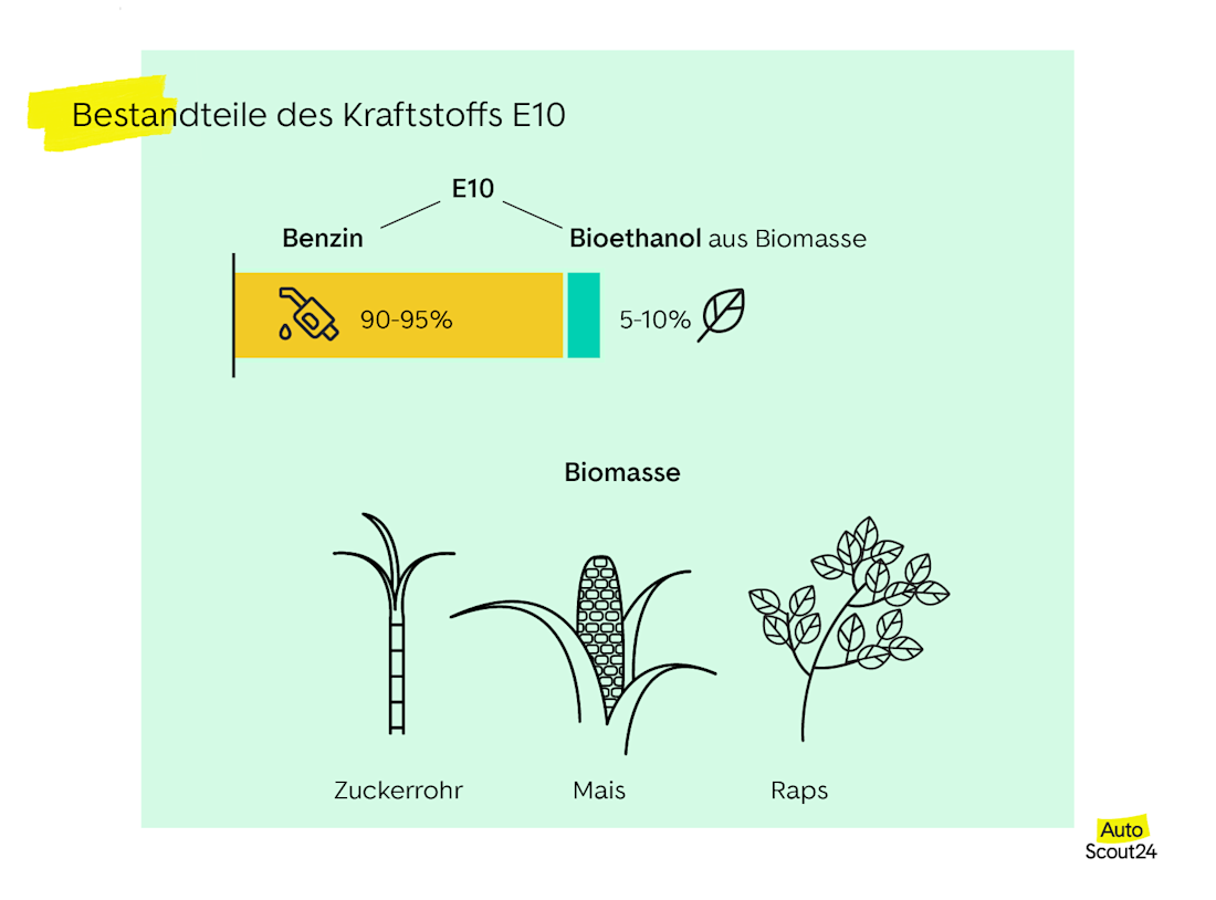 Bestandteile des Kraftstoffs E10