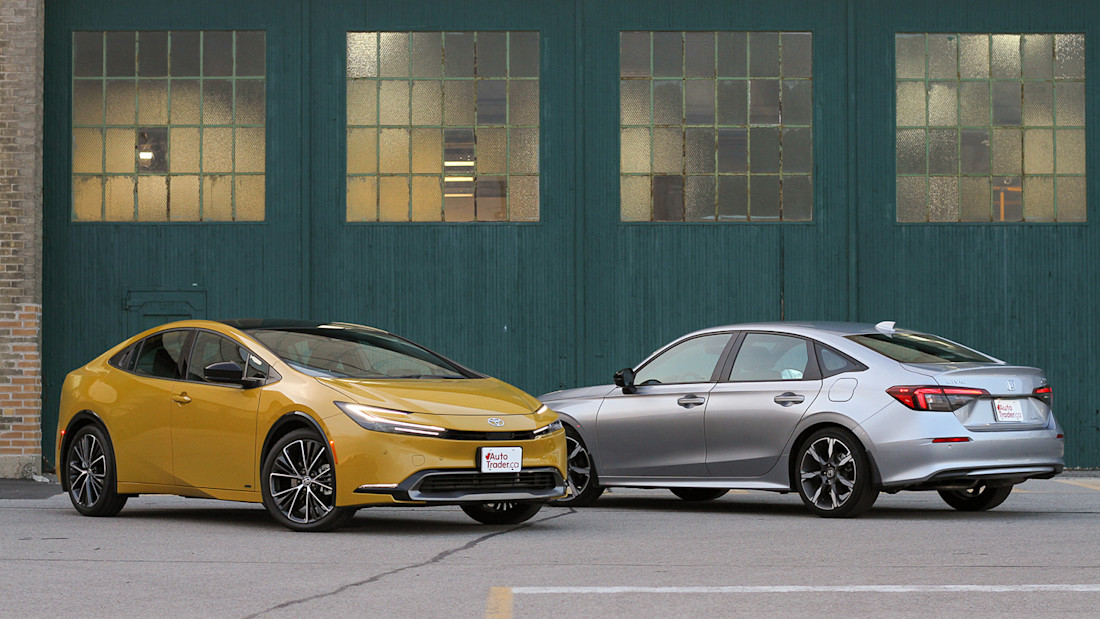 2025 Toyota Prius vs Honda Civic Hybrid Comparison Test Body Image
