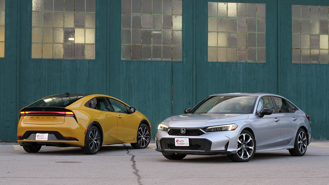 2025 Toyota Prius vs Honda Civic Hybrid Comparison Test Body Image