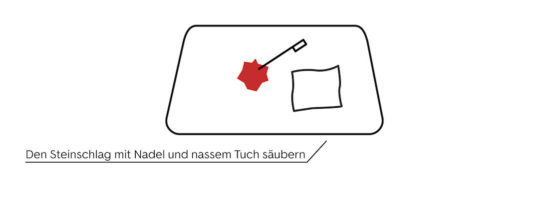 Steinschlag selbst reparieren - Schritt 4