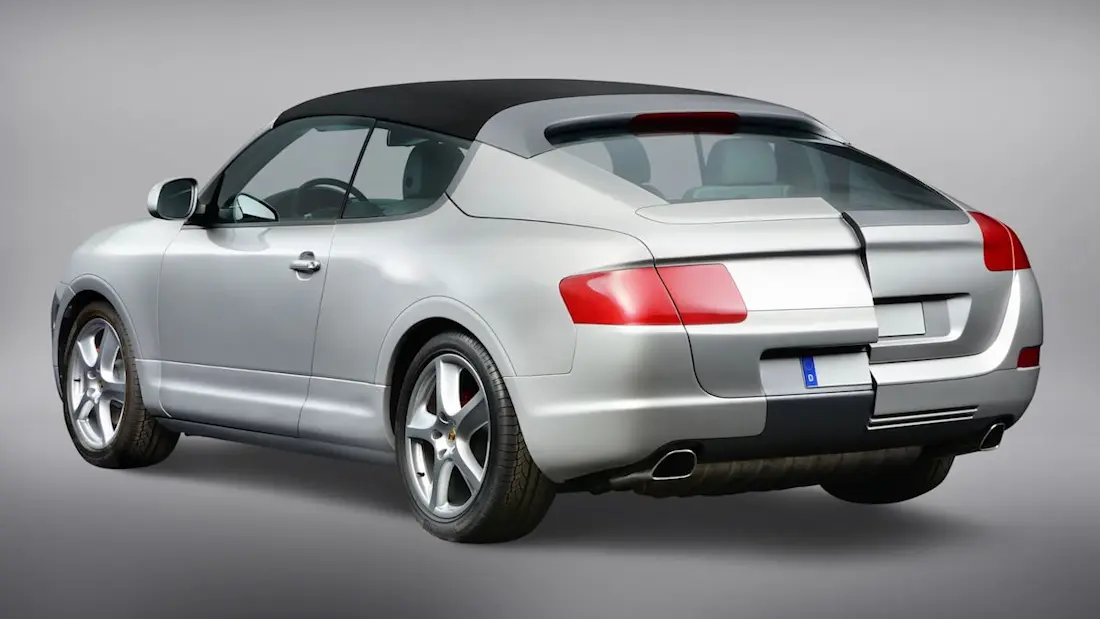AS24 Porsche Cayenne Cabrio (2022) statisch, achteraanzicht