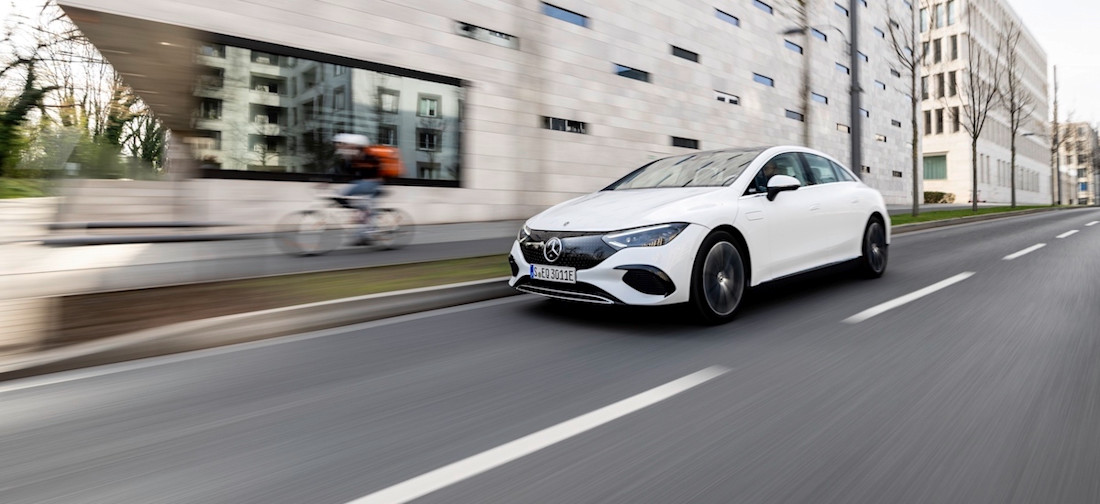 Mercedes EQE: compacte kopie