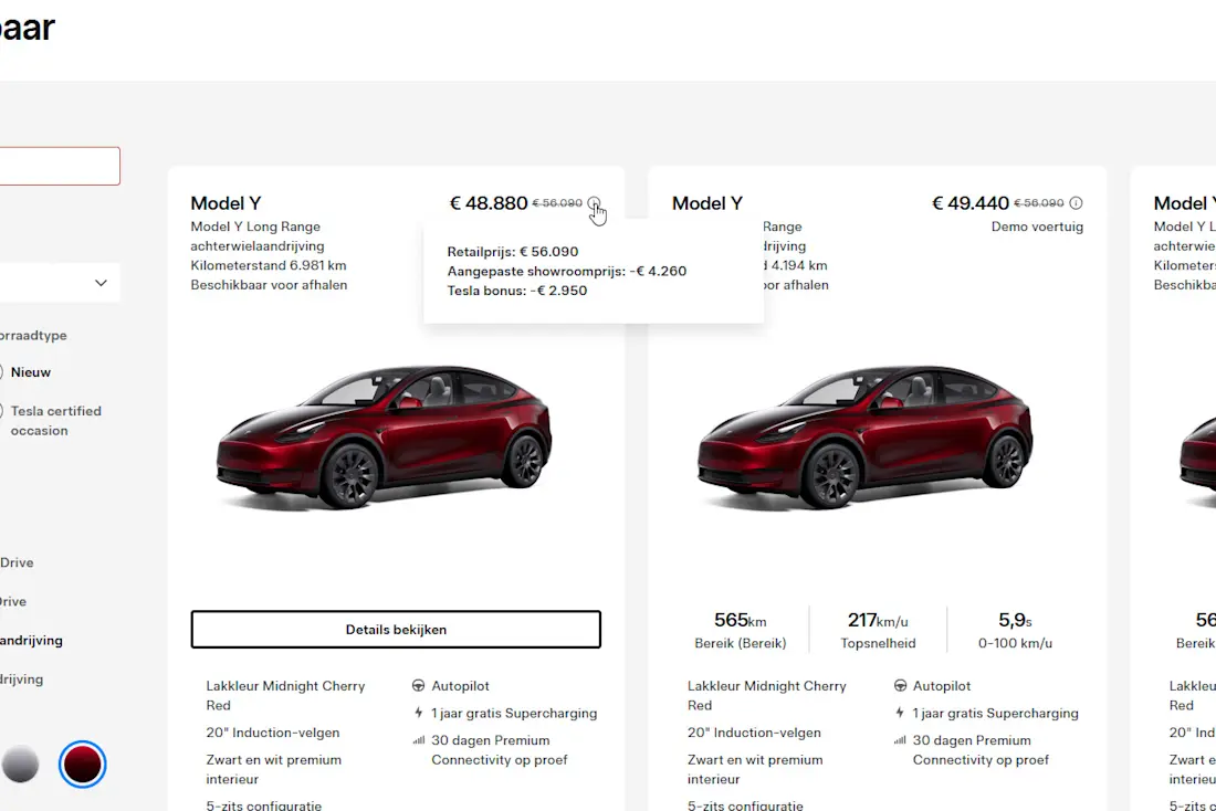 Tesla Korting Tesla geeft 3x korting om jou in oude Model Y te krijgen - AutoScout24