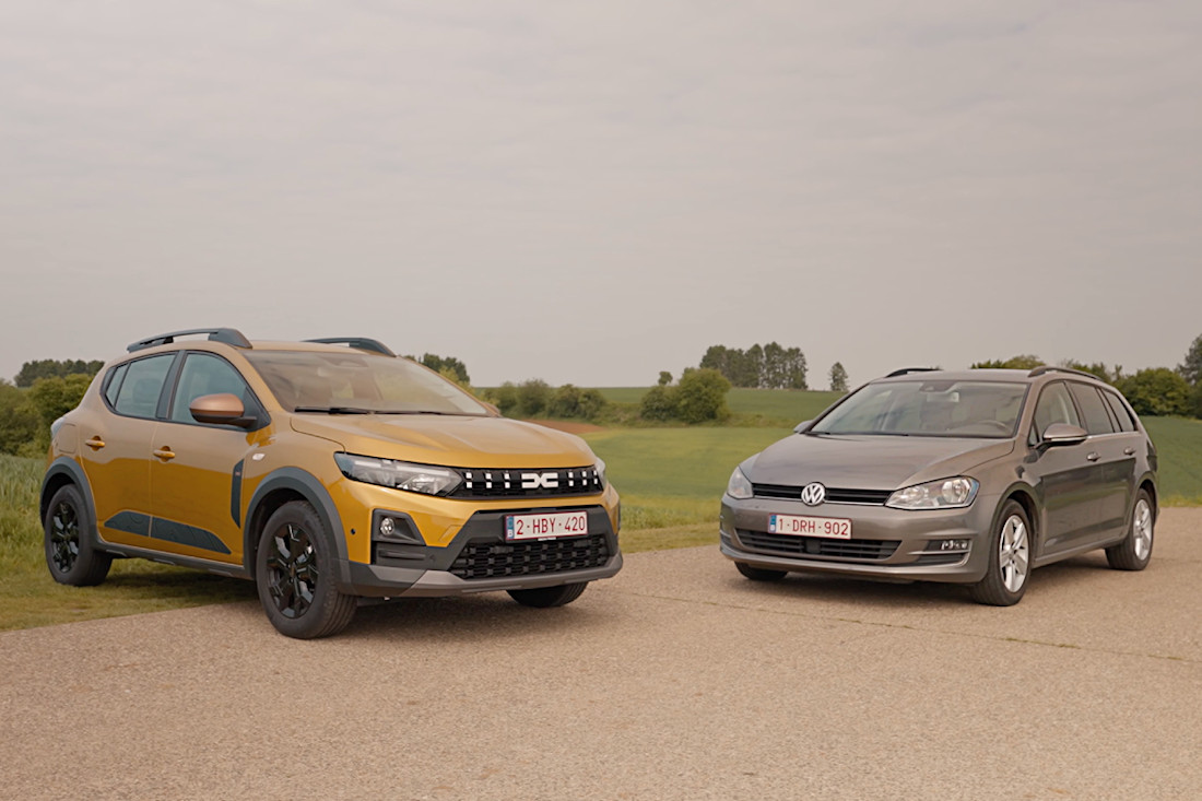 Test: Nieuwe Dacia Sandero VS tweedehands Volkswagen Golf (video)