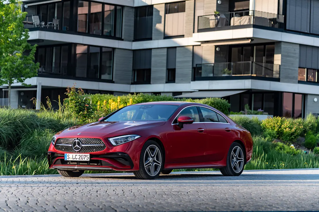 Mercedes CLS (2022) statisch, vooraanzicht Mercedes CLS (2022) statisch, vooraanzicht