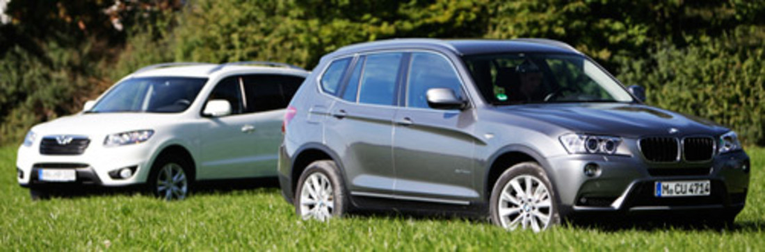 Comparativa: BMW X3 Vs. Hyundai Santa Fe – La pasión frente a la lógica