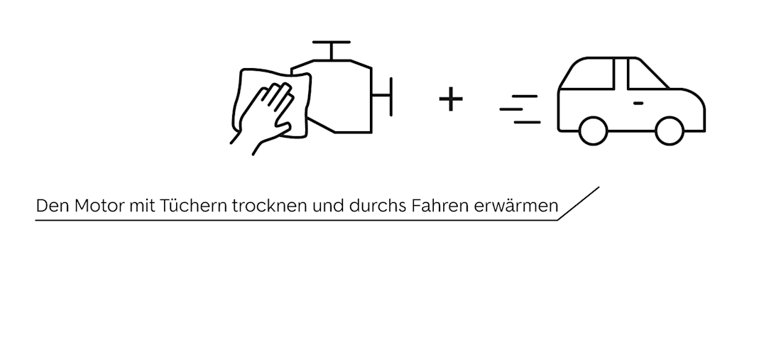 So wird die Motorwäsche richtig ausgeführt – Schritt Zehn