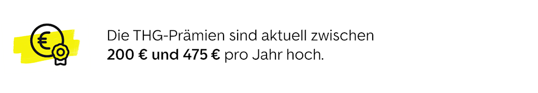 Die THG-Prämien sind zwischen 200 Euro und 475 Euro hoch