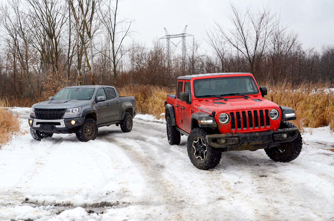 Chevrolet Colorado ZR2 Bison 2020 vs Jeep Gladiator Rubicon 2020 : match comparatif