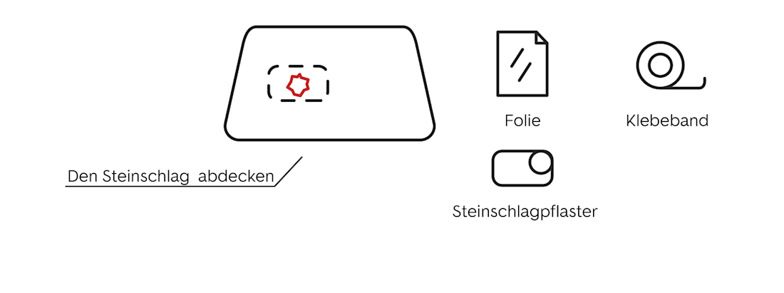 Schritt 5 - Den Schaden mit Zubehör abdecken Schritt 5 - Den Schaden mit Zubehör abdecken