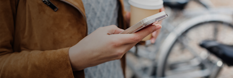 LP header 01 Smartphone, Hand, suche
