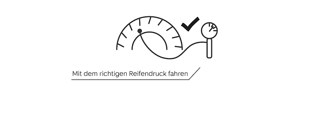 Kraftstoff sparen, Tipp 7 - mit dem richtigen Reifendruck fahren