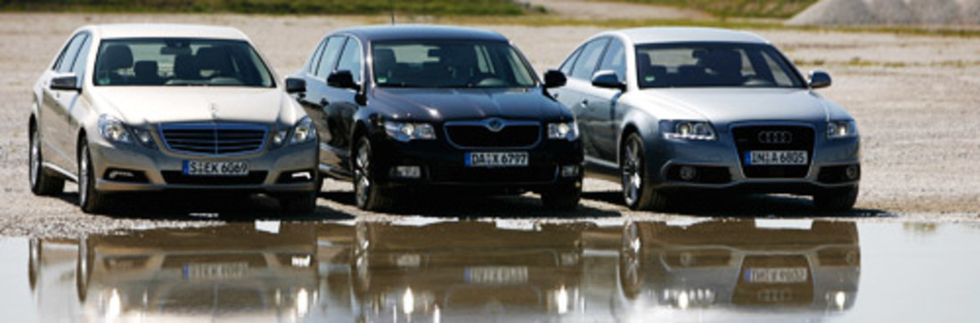 Vergleichstest: Skoda Superb 3.6 vs. Audi A6 3.0 TFSI und Mercedes E 350 CGI – Sechs macht Spaß